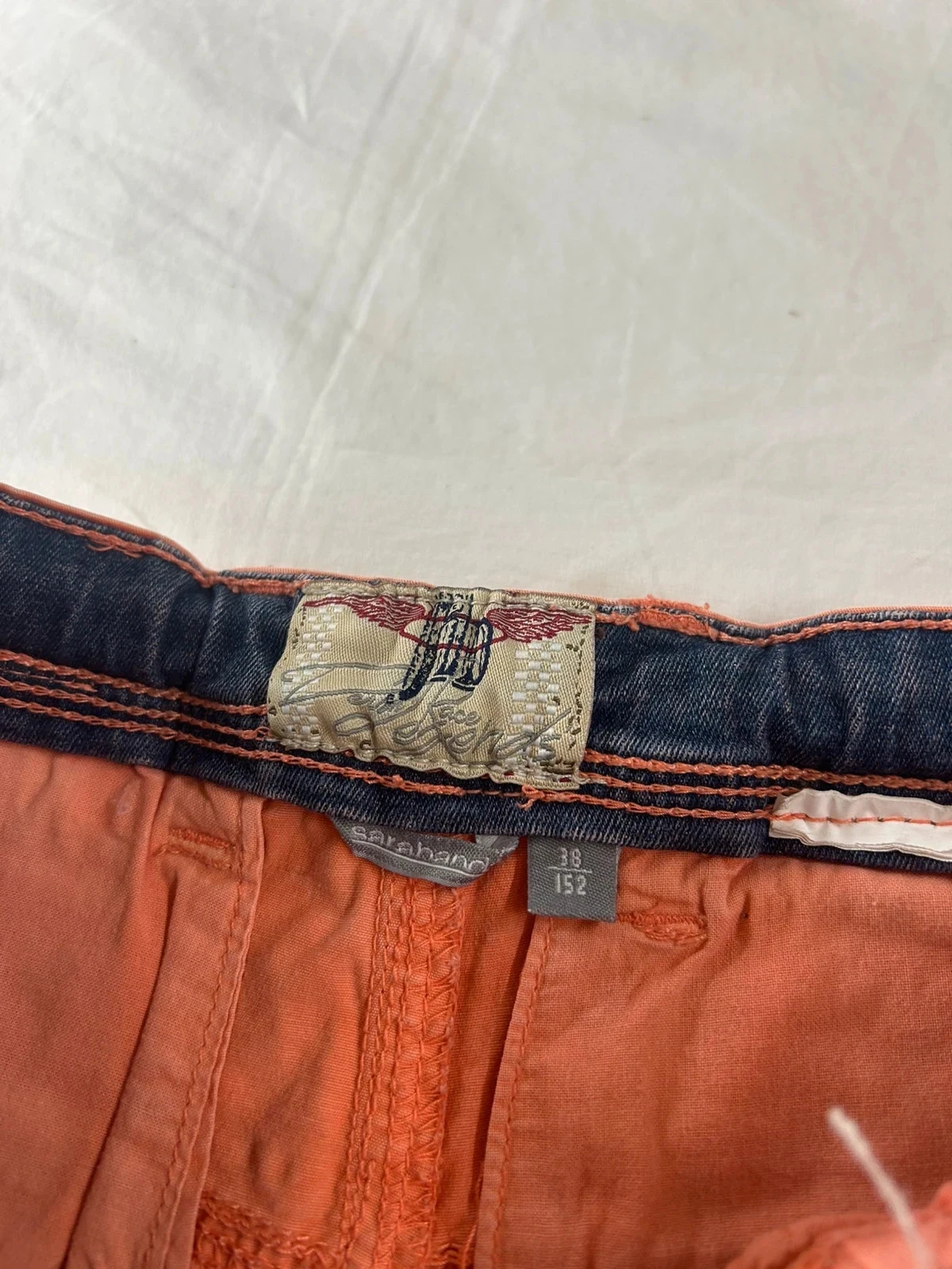 Short cargo corail abricot sarabanda denim co – photo 6